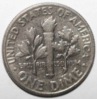 Лот: 11602072. Фото: 2. 1 дайм (10 центов) 1968 год. США. Монеты