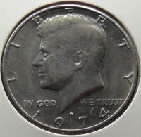 Лот: 11604697. Фото: 2. США монета 1/2 доллара 1974 год... Монеты