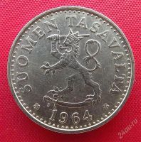 Лот: 2580081. Фото: 2. (№2330) 20 пенни 1964 (Финляндия... Монеты