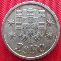 Лот: 1589348. Фото: 2. (№781) 2,5 эскудо 1975 (Португалия... Монеты