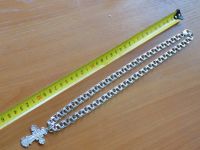 Лот: 7676640. Фото: 7. Цепь крест серебро