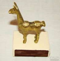 Лот: 11192678. Фото: 2. Фигурка литая "Лама верблюд... Антиквариат