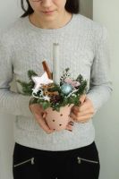 Лот: 10728908. Фото: 3. Новогодняя композиция со свечой... Сувениры, подарки