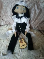 Лот: 15039993. Фото: 4. Пьеро с гитарой, кукла ручной...