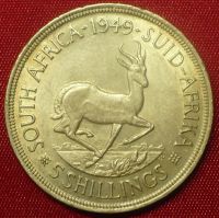 Лот: 11210308. Фото: 2. 5 шиллингов 1949 года .ЮАР. Монеты