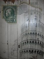 Лот: 10201194. Фото: 2. Винтажный принт на дереве Италия. Изобразительное искусство