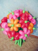 Лот: 3080607. Фото: 2. Букет цветов из шаров. Сувениры, подарки