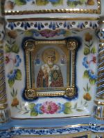 Лот: 21293520. Фото: 3. Киот Икона Николай чудотворец... Коллекционирование, моделизм