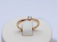 Лот: 12321242. Фото: 2. ЗОЛОТОЕ КОЛЬЦО С БРИЛЛИАНТОМ 2... Ювелирные изделия, бижутерия, часы