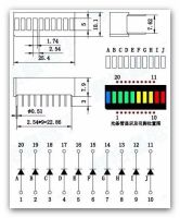 Лот: 9800592. Фото: 2. 10 сегментный LED индикатор, линейная... Радиодетали  (электронные компоненты)