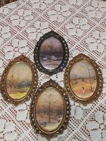 Лот: 17272376. Фото: 2. Винтажные картины на шёлке комплект... Живопись, скульптура, фото