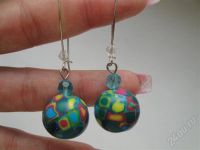 Лот: 565717. Фото: 2. Изделия из полимерной глины серьги... Ювелирные изделия, бижутерия, часы