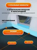 Лот: 11608110. Фото: 3. Просторная кемпинговая палатка... Туризм, охота, рыбалка, самооборона