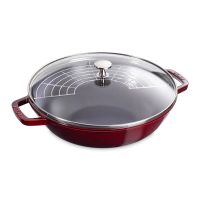 Лот: 24941149. Фото: 2. Вок Staub 30см со стеклянной крышкой... Посуда, кухонная утварь