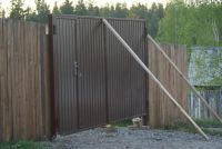 Лот: 5543749. Фото: 2. ворота дачные распашные с калиткой... Строительство и ремонт