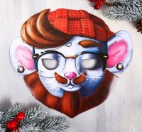 Лот: 15202920. Фото: 5. Маска новогодняя "Мышка", картон. Красноярск