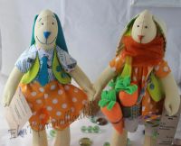 Лот: 3006057. Фото: 4. Пара желтых зайцев, кукла ручной...