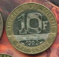 Лот: 2477816. Фото: 5. франция 10 франков 1984-1988-1992...