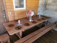 Лот: 19479784. Фото: 6. Стол две лавки массив сосны