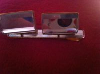 Лот: 10983854. Фото: 3. Запонки с зажимом зеркальные из... Красноярск