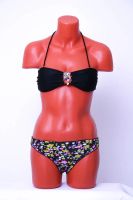 Лот: 3399071. Фото: 2. Купальник, черно-цветочный. Женская одежда