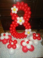 Лот: 3792813. Фото: 2. Цифра "8"+декор из воздушных шаров... Сувениры, подарки