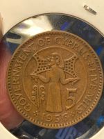 Лот: 19871324. Фото: 2. Кипр 5 милей, 1956. Монеты