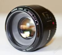 Лот: 1923366. Фото: 2. CANON EF 50 MM F/1.8 II + Бленда. Фото, видеокамеры, оптика