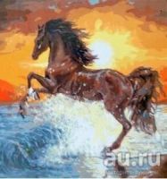 Лот: 12977564. Фото: 2. Раскраска по номерам "Лошадь". Ручная работа