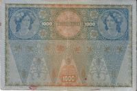Лот: 23538492. Фото: 2. 1000 крон 1902 (1919) год. 2 выпуск... Банкноты