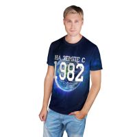 Лот: 10658692. Фото: 3. Мужская футболка 3D "На Земле... Одежда, обувь, галантерея
