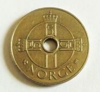 Лот: 25605816. Фото: 2. Норвегия 1 крона 1997 первый год... Монеты
