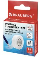 Лот: 20308185. Фото: 2. Скотч 19мм.*33м. BRAUBERG невидимая... Канцелярские и офисные товары