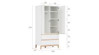 Лот: 23760054. Фото: 8. Шкаф двухдверный Orel, цвет Белый...