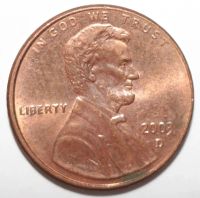 Лот: 8052331. Фото: 2. 1 цент 2003 год. США. D. Монеты