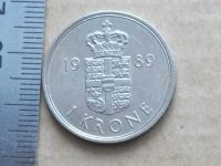 Лот: 8153989. Фото: 5. Монета 1 крона одна Дания 1989...