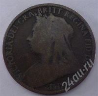 Лот: 239623. Фото: 2. Великобритания. 1 пенни 1896г... Монеты