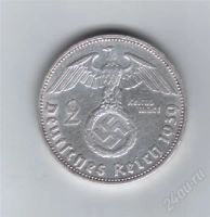 Лот: 416344. Фото: 2. 2 рейхсмарки. 1937 год. Фашистская... Монеты