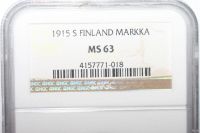 Лот: 18575613. Фото: 3. 1 марка 1915 год. В слабе NGC... Коллекционирование, моделизм