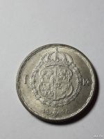Лот: 10375060. Фото: 2. 1 крона, Швеция 1946 г. Серебро... Монеты