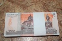 Лот: 11301710. Фото: 2. Пачка, корешок 100 штук, Камбоджа... Банкноты
