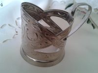 Лот: 7565749. Фото: 2. Подстаканник, мельхиор, СССР-цена... Антиквариат