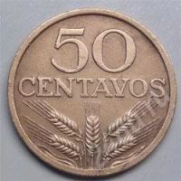 Лот: 312413. Фото: 2. Португалия. 50 сентаво 1970г... Монеты