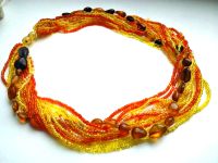 Лот: 7154138. Фото: 2. Колье-чокер "Оранжевое настроение... Ручная работа