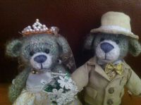 Лот: 3621389. Фото: 2. Медвежата "Жених и невеста", свадебный... Свадебная мода