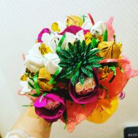 Лот: 5537337. Фото: 3. Букет из конфет Рафаэлло и Адель... Сувениры, подарки