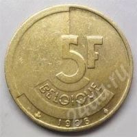Лот: 201943. Фото: 2. Бельгия. 5 франк 1986г. (1-5). Монеты