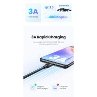 Лот: 21438025. Фото: 3. Кабель UGREEN USB-A 2.0 to USB-C... Компьютеры, оргтехника, канцтовары