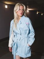Лот: 25588048. Фото: 2. Ромпер плащевый Everrever, Голубой. Спортивная одежда