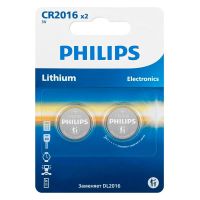 Лот: 25794315. Фото: 2. Батарейка Philips CR2016/2BL Lithium... Аксессуары